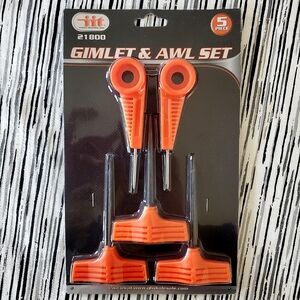 NEW - Illinois Industrial Tool (IIT)‎ 21800 Gimlet & Awl 5 PIECE Set